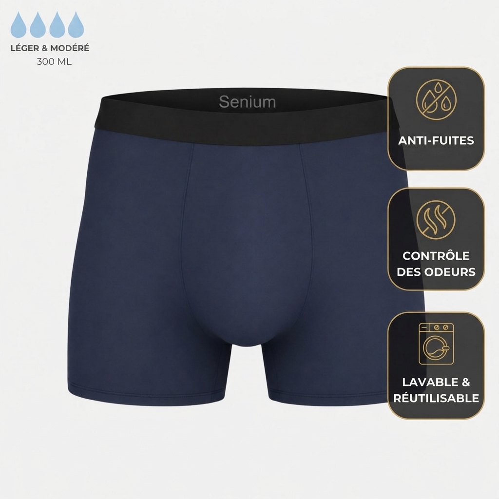 Boxer homme anti-fuites pour une protection toute la journée