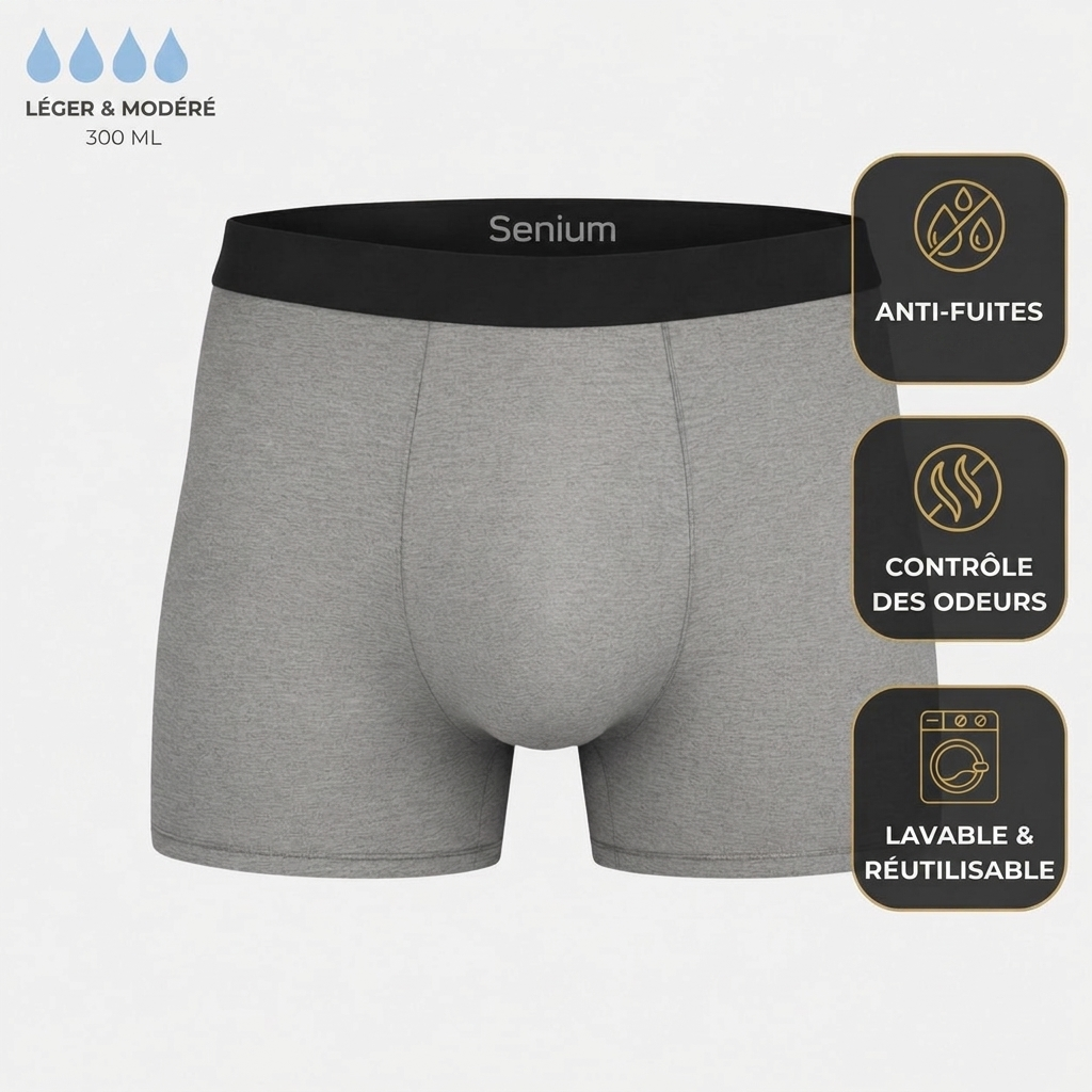Boxer homme anti-fuites pour une protection toute la journée