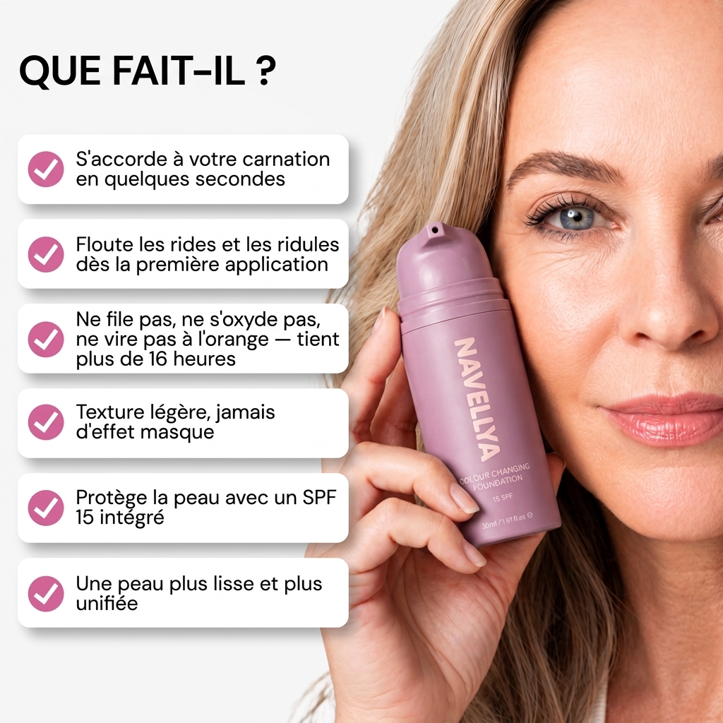 Ce que fait le fond de teint adaptatif Navellya